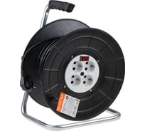 Удлинитель на катушке ЮПИТЕР 50м (4 роз., 2,0кВт, с/з, ПВС 3x1) У10-055 JP8302-50