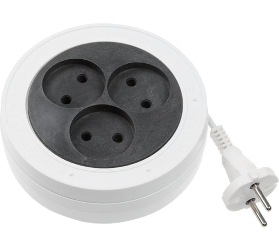 Удлинитель-рулетка ЮПИТЕР 5м (3 роз., 1,3кВт, б/з, ШВВП 2x0,75) У6-001 JP8105-03 1