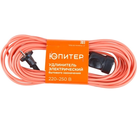 Удлинитель-шнур ЮПИТЕР 30м (1 роз., 1,3кВт, б/з, ПВС) PC16-JP8233 1