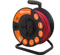 Силовой удлинитель TDM ELECTRIC УКз16-004, IP44, 4 места/50м, КГ, 3х1.5, пластмасса, катушка SQ1301-0546