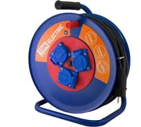 Силовой удлинитель TDM УХз16-003, металлическая катушка, АЗ, 3 места, IP44/40м, КГ, 3х1.5 SQ1301-0141