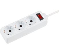 Удлинитель ЮПИТЕР 5м (3 роз., 1,3кВт, с/з, выкл., ПВС 3x0,75) У6-020 JP8104-02