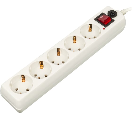 Сетевой фильтр BURO 500SH-3-W 3м, 5 розеток, белый, коробка 992290
