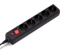 Сетевой фильтр BURO 500SH-5-B 5м, 5 розеток, черный, коробка 992296
