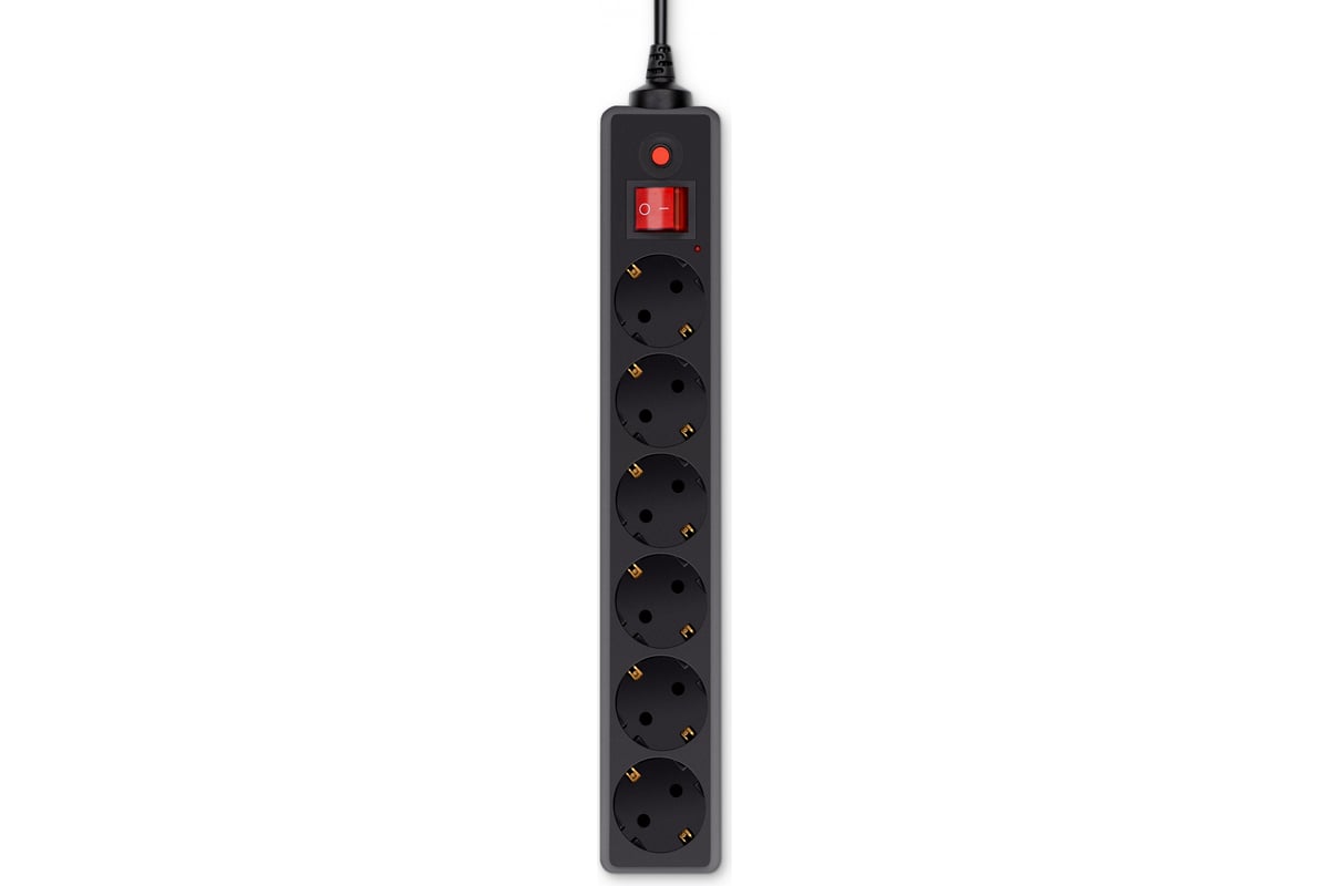 Сетевой фильтр BURO 600SH-16-3-B 3м, 6 розеток, черный, коробка 475275 ...