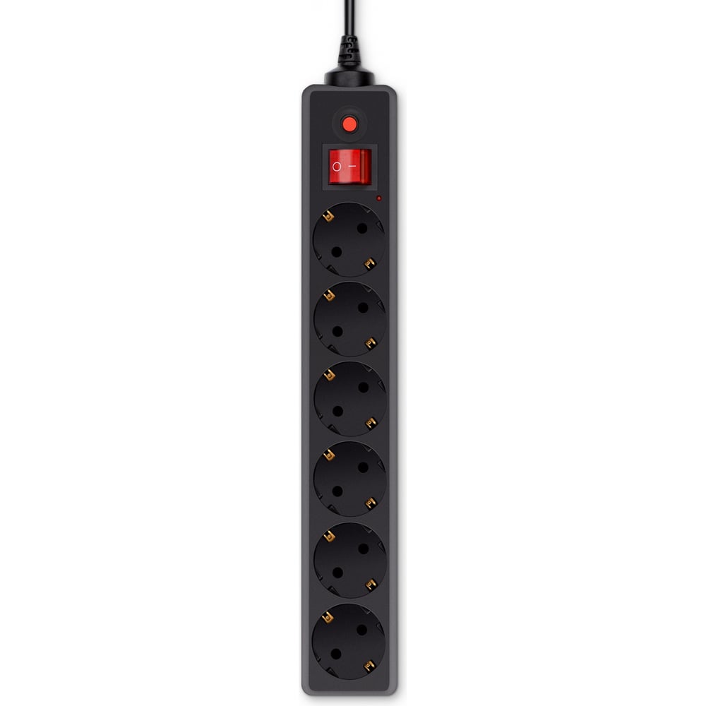 Сетевой фильтр BURO 600SH-3-B 3м, 6 розеток, черный, коробка 992272 ...