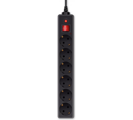 Сетевой фильтр BURO 600SH-3-B 3м, 6 розеток, черный, коробка 992272