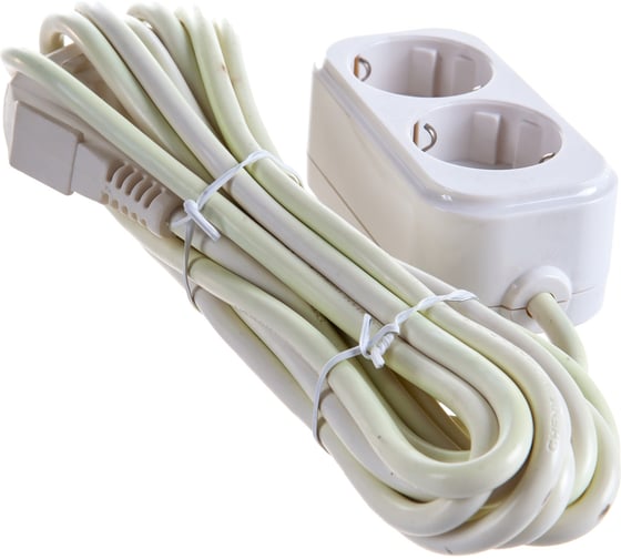Удлинитель IEK CLASSIC У02, 2 места, 2Р+РЕ, 5.0 метра, 3х1мм2, 16А/250В WYP11-16-02-05-Z