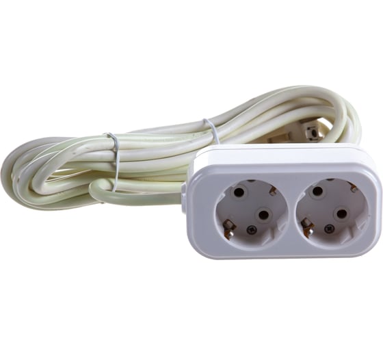 Удлинитель IEK CLASSIC У02, 2 места, 2Р+РЕ, 5.0 метра, 3х1мм2, 16А/250В WYP11-16-02-05-Z