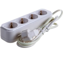 Удлинитель IEK CLASSIC У04, 4 места, 2Р+РЕ, 1.5 метра, 3х1мм2, 16А/250В WYP11-16-04-02-Z