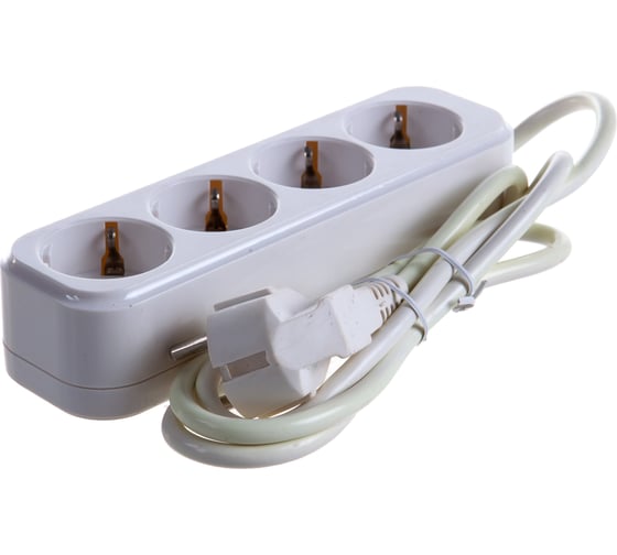 Удлинитель IEK CLASSIC У04, 4 места, 2Р+РЕ, 1.5 метра, 3х1мм2, 16А/250В WYP11-16-04-02-Z