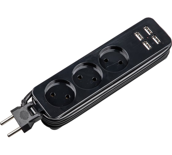 Удлинитель Uniel S-CT3-1,8U BLACK UL-00011137