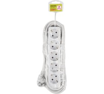 Универсальный электрический удлинитель ФАZА FEG-05-300 5 роз. х 3м 2,2кВт ПВС 3х0,75мм2 заземление 10А IP20 5052918