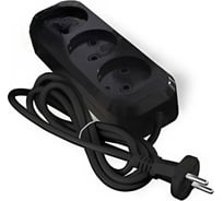 Удлинитель UNIVersal Е-203 ПВС 2x0,75 3гнезда б/з 5м (еврослот) черный 2166