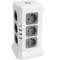 Удлинитель STEKKER 12-местн с/з, 3x1мм2, 1.5м,3520Вт 3USB A + 1C 5V 3,4A, белый, серый Comfort HM10-61-01, 49991 2