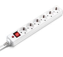 Сетевой фильтр BURO 600SH-16-5-W 5м, 6 розеток, белый, коробка 475263