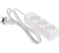 Удлинитель PROconnect 3 гнезда, 1,5м, 3x0,75мм², с заземлением, белый 13-4208