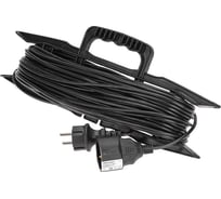 Удлинитель-шнур на рамке PROconnect ПВС 3x0,75мм², 30м, с заземлением, 6А, 1300Вт, IP20, черный 13-4915