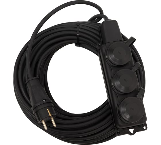 Силовой удлинитель Gigant с/з КГ 3x2,5 3 гнезда 20м IP44 G-859