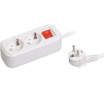 Удлинитель IEK CLASSIC У02 2 места, 2Р+РЕ, 1.5 метра, 3х1мм2, 16А/250В WYP11-16-02-02-Z