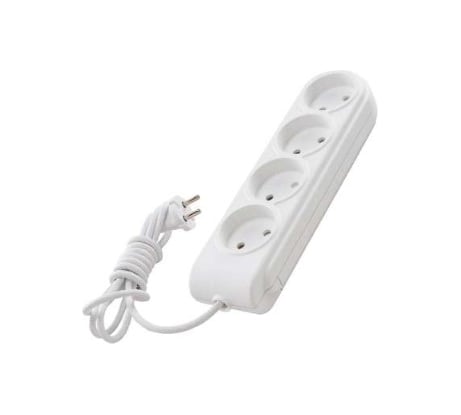 Удлинитель Makel 4х2м, без заземления, 10А, защитные шторки N4010031