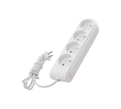 Удлинитель Makel 4х3м, без заземления, 10А, защитные шторки N4010041