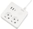 Бытовой удлинитель Power Cube 2р с/з вык.,3USB, 3500 Вт, 16А, 1.9 м, 3x1,0 (белый) квадрат, PC-1-2M 4