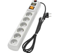 Сетевой фильтр MOST H6 5м, 5 розеток c/з + 1 б/з, общий выключатель 4607074520067