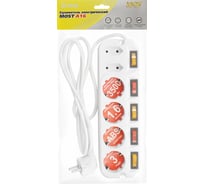 Электрический удлинитель MOST A10 1.6м, белый A10-б 1.6м