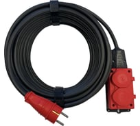 Удлинитель силовой iTOK тип SU, серии iCONNECT COLOR, с заземлением, КГтп-ХЛ, 3x1,5 мм, 2 гнезда, IP54, ГОСТ, цвет красный, 20 м i-CONNECT-COLOR-SU-KG-315-2-54-20-RED