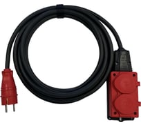 Удлинитель силовой iTOK тип SU, серии iCONNECT COLOR, с заземлением, ПВС, 3x1,5 мм, 2 гнезда, IP54, ГОСТ, цвет красный, 3 м i-CONNECT-COLOR-SU-PVS-315-2-54-3-RED