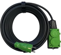 Удлинитель силовой iTOK тип SU, серии iCONNECT COLOR, с заземлением, ПВС, 3x1,5 мм, 2 гнезда, IP54, ГОСТ, цвет зеленый, 20 м i-CONNECT-COLOR-SU-PVS-315-2-54-20-GREEN