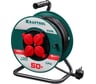 Удлинитель на катушке KRAFTOOL P-315, 50м, 3500Вт, 4 гнезда, IP44, ПВС 3х1.5мм2, 55084-50