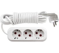 Бытовой удлинитель FIT с заземлением ПВС, 3*0,75, 3 гнезда, 2 м. 83222