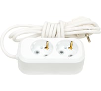 Удлинитель STEKKER 2 гнезда с/з 3x0,75 1,8м, серия Home HM01-21-02, Ухз-10 39205