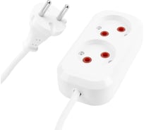 Удлинитель STEKKER 2 гнезда б/з 2x0,75, 1,8 м , серия Home HM01-20-02 ,Ух-10 39201