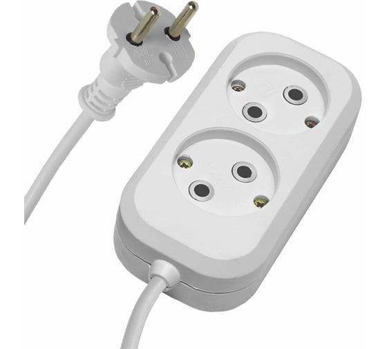 Удлинитель STEKKER 2 гнезда б/з 2x0,75,  1,8 м , серия Home HM01-20-02 ,Ух-10 39201