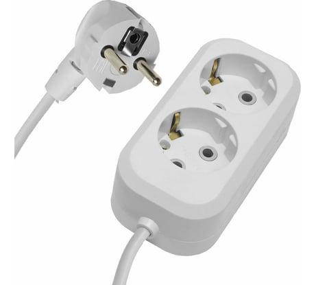 Удлинитель STEKKER 2 гнезда с/з 3x0,75,  3м, серия Home HM01-21-03, Ухз-10 39206