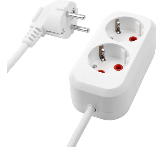 Удлинитель STEKKER 2 гнезда с/з 3x0,75,  3м, серия Home HM01-21-03, Ухз-10 39206