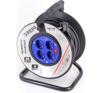 Удлинитель силовой на катушке GREPP (4 гнезда;25м;с заземлением;выключатель) /1 2512-01