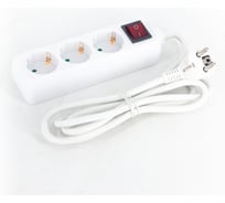 Удлинитель GREPP (3 гнезда;1,8м;с заземлением;выключатель;белый) /40 2511-01