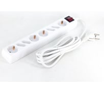 Удлинитель GREPP (4AU+4EU гнезда;3м;с заземлением;выключатель;белый) /30 2511-06