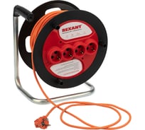 Удлинитель на катушке REXANT 50 м 4 гн. ПВС 3x1.5 16 А 3300 Вт IP20 11-5452