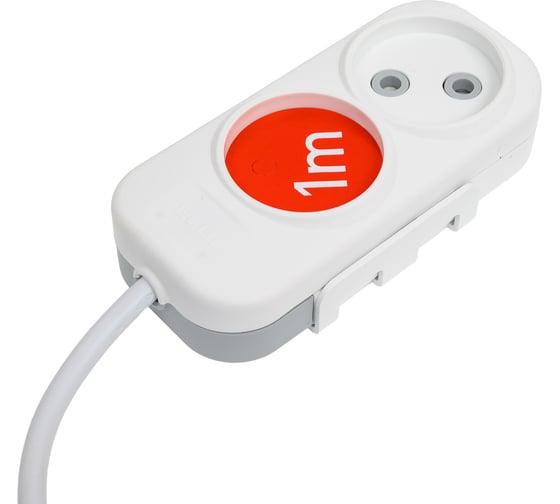 Удлинитель ELBI Myra 2вх с защитными шторками 1м (2x0,75) 527-010201-250