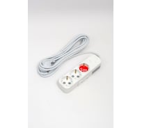 Удлинитель ELBI Myra с заземлением, 3 гнезда, с защитными шторками, с выключателем, 5м, 3x1 527-010205-312