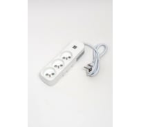 Удлинитель ELBI Myra 3 гнезда, с защитными шторками, USB, UPS, 1м, 3x1 527-010201-316