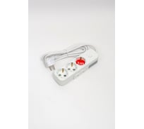 Удлинитель ELBI Myra с заземлением, 3 гнезда, с защитными шторками, с выключателем, 2м, 3x1,5 527-010202-322