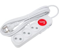 Удлинитель ELBI Myra 4 гнезда, с защитными шторками, 5м, 2x0,75 527-010205-450