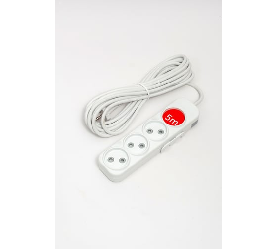 Удлинитель ELBI Myra 4 гнезда, с защитными шторками, 5м, 2x0,75 527-010205-450