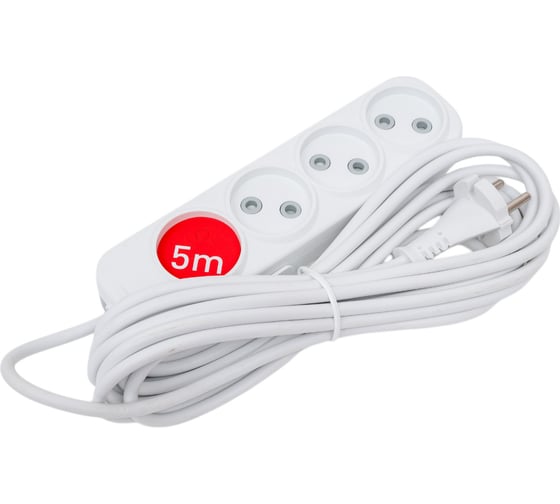Удлинитель ELBI Myra 4 гнезда, с защитными шторками, 5м, 2x0,75 527-010205-450